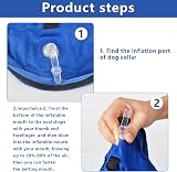 Emwel Pet Inflatable Collar for X-Large Dogs Comfy Recovery Cone XL view 5