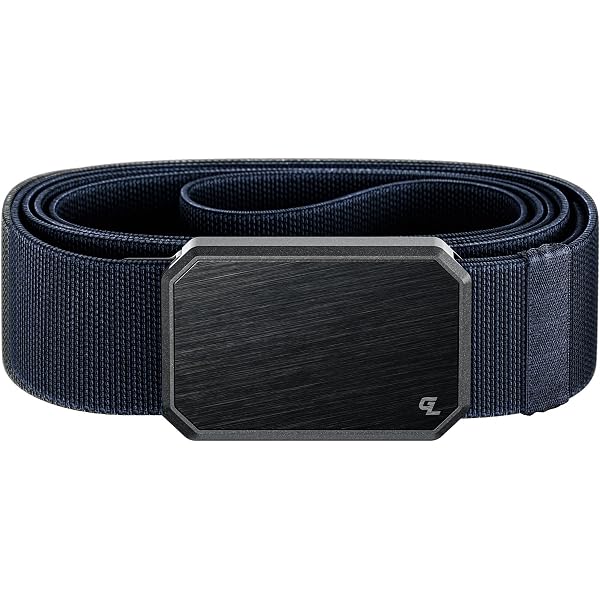 CTM Elastic Belt with Magnetic No Show Flat Buckle, Black at 