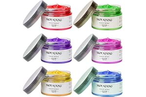 EFLY Temporary Hair Color Chalk For Kids, Hair Wax Color For 4 5 6 7 8 9 Year Old Girl Gifts, Birthday,Party, Cosplay DIY, Children's Day, Halloween, Christmas (6, Red Pink Gold Blue Green Purple)