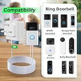XZGM Doorbell Transformer 24V 500mA 8M Cable White Visual Doorbell Adapter view 8