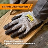 DEX FIT Cru553 Level 4 Cut Resistant Gloves Grey Large 1 Pair 15-Gauge HPPE view 4