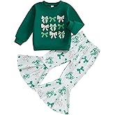 Beautooly Baby Boy Girl St Patricks Day Outfit Cute Shamrock Print Sweatshirt Elastic Long Pants Infant Spring Clothes