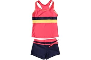 JerrisApparel Little Girls' Summer Two Piece Boyshort Tankini Kids Swimsuit