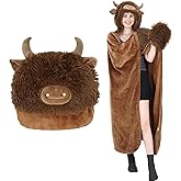 MSISILY Wearable Hooded Blanket for Women, Soft Snuggle Wrap Cape Throw, Fleece & Sherpa Hoodie