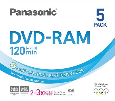 Panasonic DVD-RAM 4.7GB 3 Pack 3x Speed Rewritable Discs
