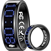 Yihou Smart Ring for Women Men Health Ring Fitness Tracker with Sleep Monitor Heart Rate Monitor Distance Screen Display for Android iOS Black 13