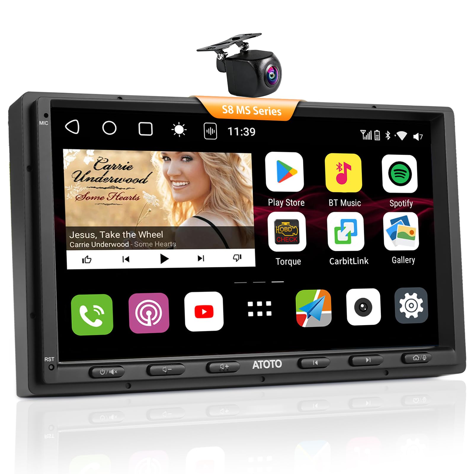 Photo 1 of **ITEM FACTORY SEALED** ATOTO S8 8-Core 7" QLED Double Din Android Car Stereo &1080P DVR Backup Camera, Built-in 4G, WiFi/BT/USB Tethering, Wireless CarPlay&Android Auto, Dual Bluetooth, 4G+32G, SCVC,AI Chat, S8G2A74MS-S01R