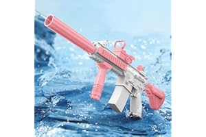 NICEYLOTOS Water Gun - Electric Water Gun with 32 Ft Long Range, High Pressure Squirt Guns, High Capacity Water Blaster for Adults and Kids (Big Water Blaster Pink)
