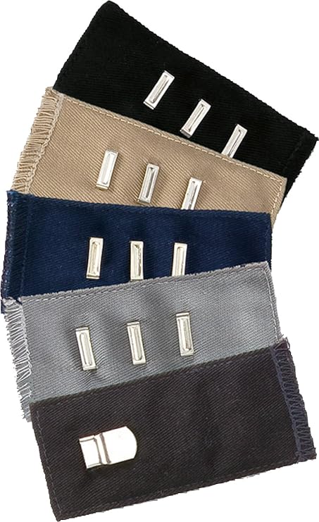 Wenko 799801100 Hosenerweiterungs-Haken, 5-er Set, Polyester/Baumwolle, je 8 x 0.4 x 3.5 cm