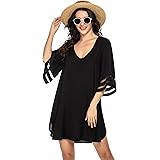 Ekouaer Women's Swim Cover Ups for Beach Swimwear, Summer Casual Loose Sun Dress