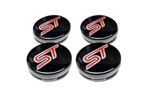 4PCS 54MM ST Racing Black RED Center Wheel HUB CAPS Emblem Cover CP9C-1A096-AA