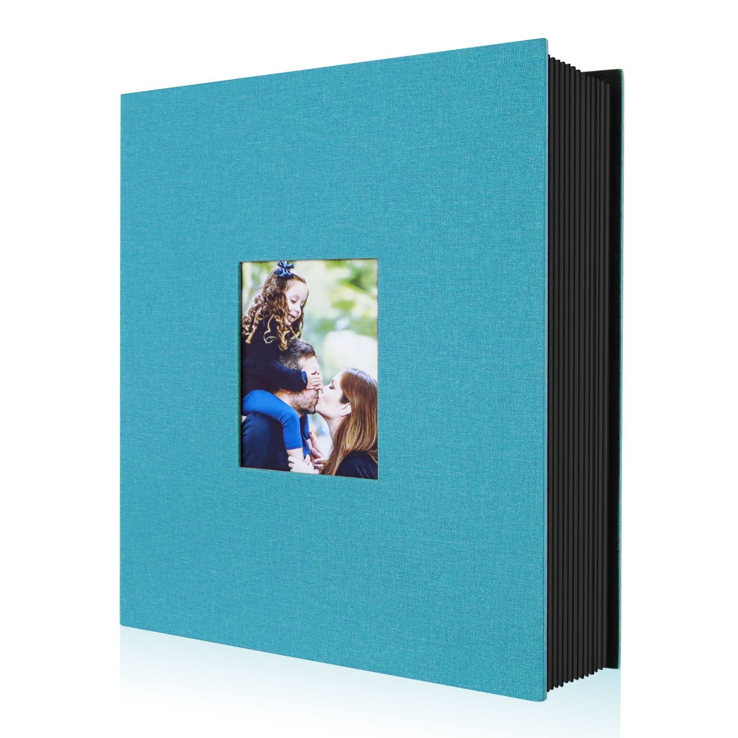 Benjia Photo Album 6x4 Slip in, Linen 400 Pockets Photo Albums Holds Portrait Only 10x15cm Picture Teal