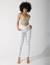 ODODOS Cross Waist Yoga Leggings for Women with