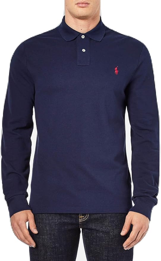 Ralph Lauren Men's Polo Shirt Classic Fit Long Sleeve (M, Navy): Amazon.co.uk: Clothing