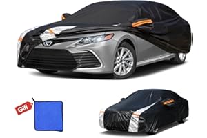 Cotryvox Toyota Camry Car Cover 100% Waterproof All Weather, Gift with Towel, 10 Layers Car Cover Custom Fit 1996-2025 Toyota Camry, Full Exterior Cover Rain Sun UV Protection with Door Zipper.