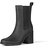 Amazon Essentials Women's Mid Calf Heeled Chelsea Boots, Slip On with Lug Sole