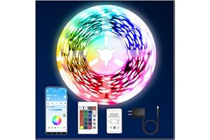 dalattin Led Lights for Bedroom 110FT (1 Roll),Led Smart Strip Lights with App Control Remote Control, RGB LED Light Strips,Music Sync Color Changing Room Decoration Party,Halloween Décor