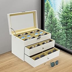 Eapmic 3 layer 18 Slots Eyeglass Sunglass Storage
