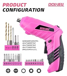 DOWELL Power Electric Cordless Screwdriver Set