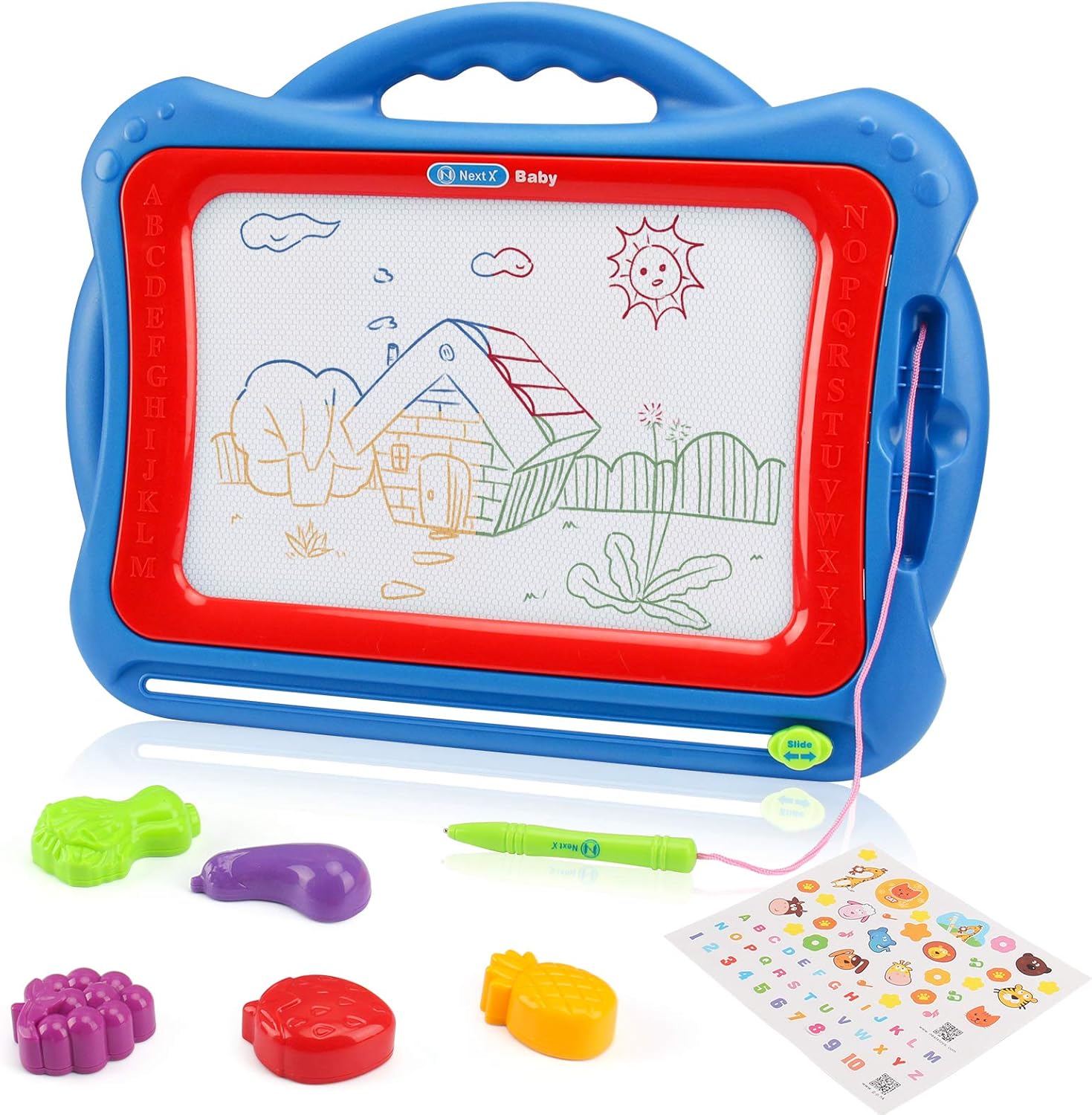 NextX Magnetic Drawing Board, Educational Writing and Learning Doodle Pad Creative Toy for Toddlers Boys Girls Age of 2, 3, 4, 5, 6 Year Old, Etch a Sketch: Toys & Games