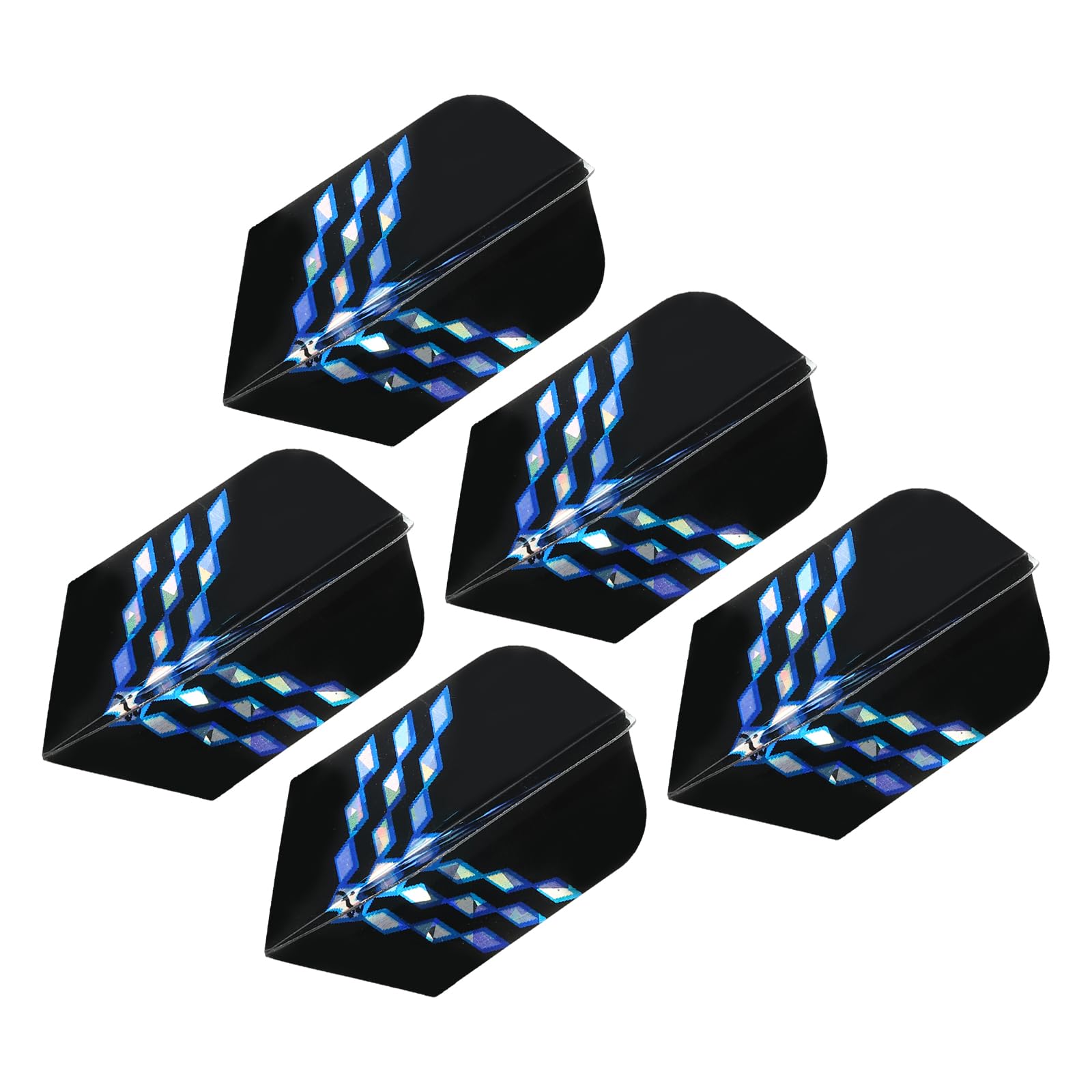 PATIKIL Slim Dart Flights, 5 Pack PET Unique Design Dart Accessories for Steel Tip Dart and Soft Tip Darts, Black Blue