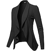 SSOULM Women's Casual Stretch Blazer - Professional Notch Lapel Work Office Jacket, Lightweight All-Day Comfort (S-3XL)