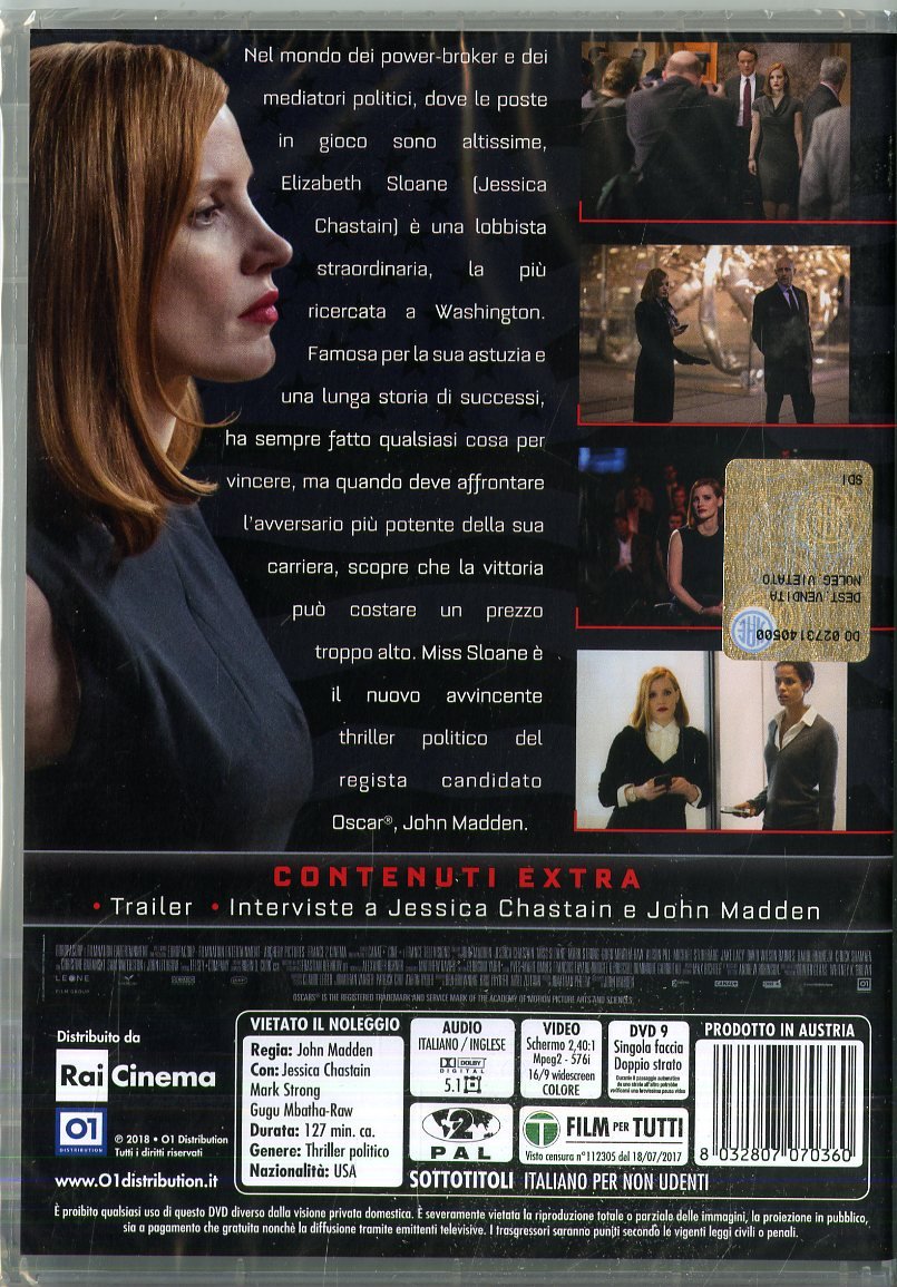 Amazoncom Miss Sloane Import Italien Movies Tv