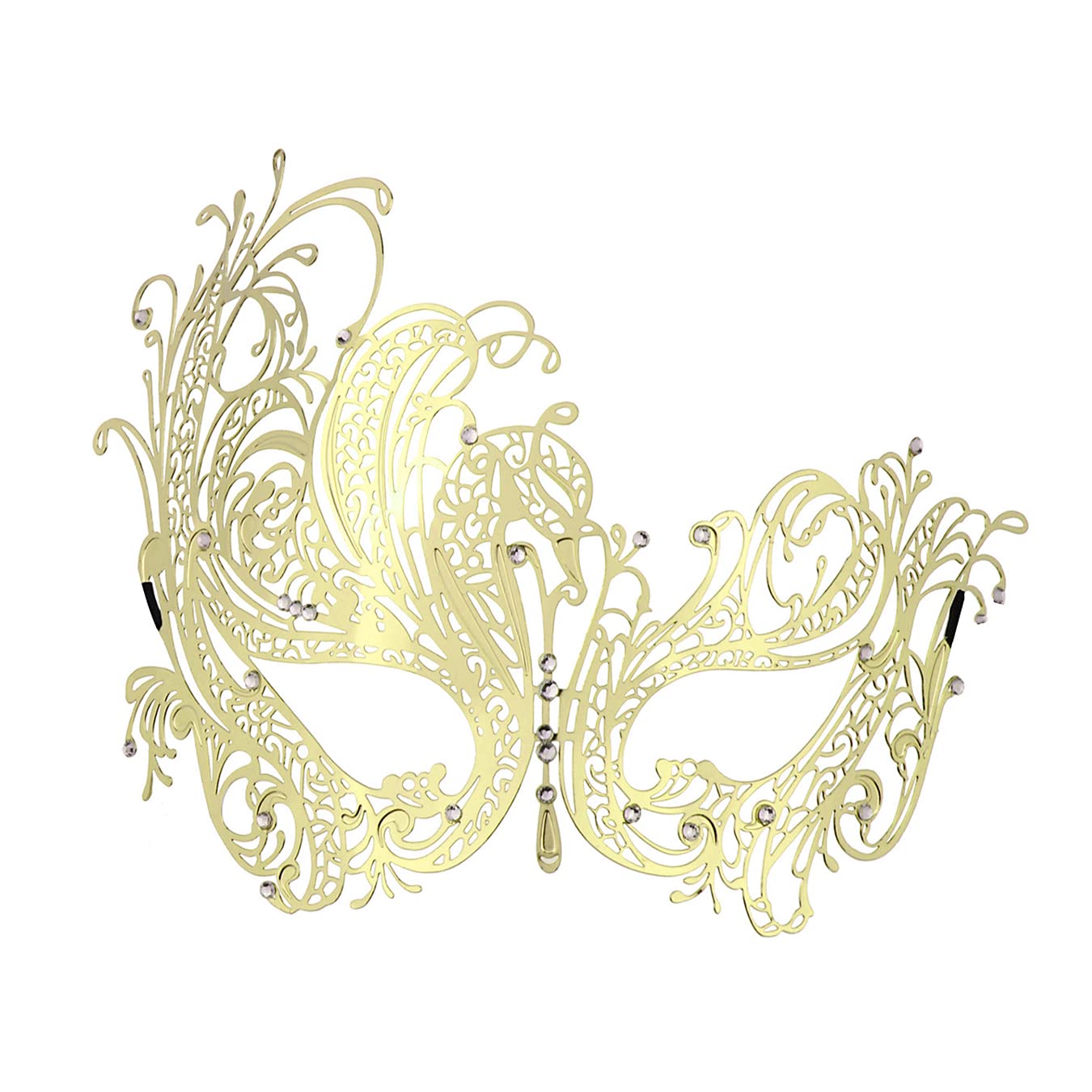 Coddsmz Halloweem Mask Masquerade Mask Halloween Mardi Gras Party Mask Metal Lady Ball Mask Gold