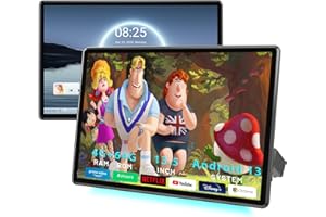 CHEGIF 13.5 Inch 4G+64G Android 13 Dual Car Headrest Video Player,Rear Seat Car TV with 4K IPS Touchscreen,Car Headrest Monitor Support WiFi/Bluetooth/Wireless Airplay/Mirror Link/HDMI/SD/USB/OTA Updates