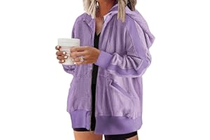 Eytino Womens Plus Size Long Sleeve Zip Up Oversized Casual Hoodies Sweatshirt Jackets with Pockets(1X-5X)