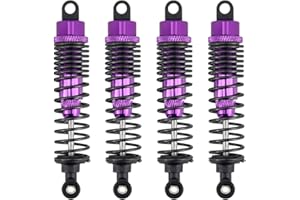 Hosim RC Shock Absorber Front Rear, 4-Pack Aluminum 98mm Adjustable Assembled Spring Damper Suspension for 1:10 Redcat HSP 94