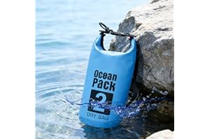 2L Waterproof Dry Bag, Floating and Lightweight Bags for Kayaking, Boating, Fishing, Swimming and Camping, Blue