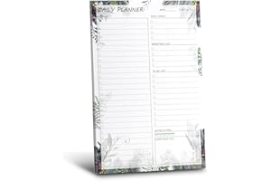 UtyTrees Daily Planner Pad for Women: 6.7" x 9.8" with 58 Undated Tear-Off Sheets, Unisex Planning Pads to Track Productivity, Schedule, Water intake and Something Fun.