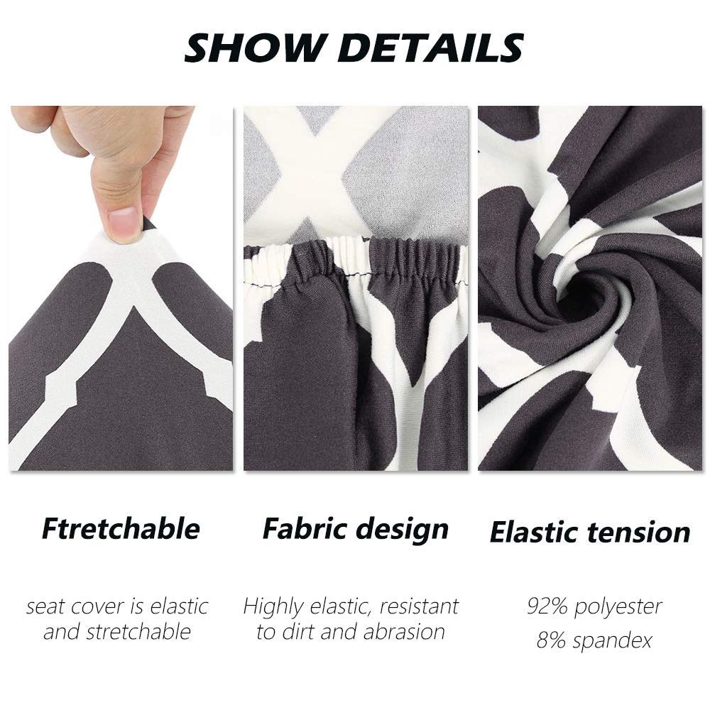 Coprisedie Elasticizzati Con Stampa Fiore - Set 6 Pezzi Per Sala Pranzo, Hotel E Feste - Foto 6