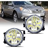 CHELANGHU Front Bumper Fog Lights Lamps fit for Subaru Outback 2010-2012 & Legacy 2008 2009 & Impreza 2011-2014 & WRX STI 2013 2014 & BRZ 2013-2016 Left & Right LED 2 Pcs 84927AG230, 84927AG220