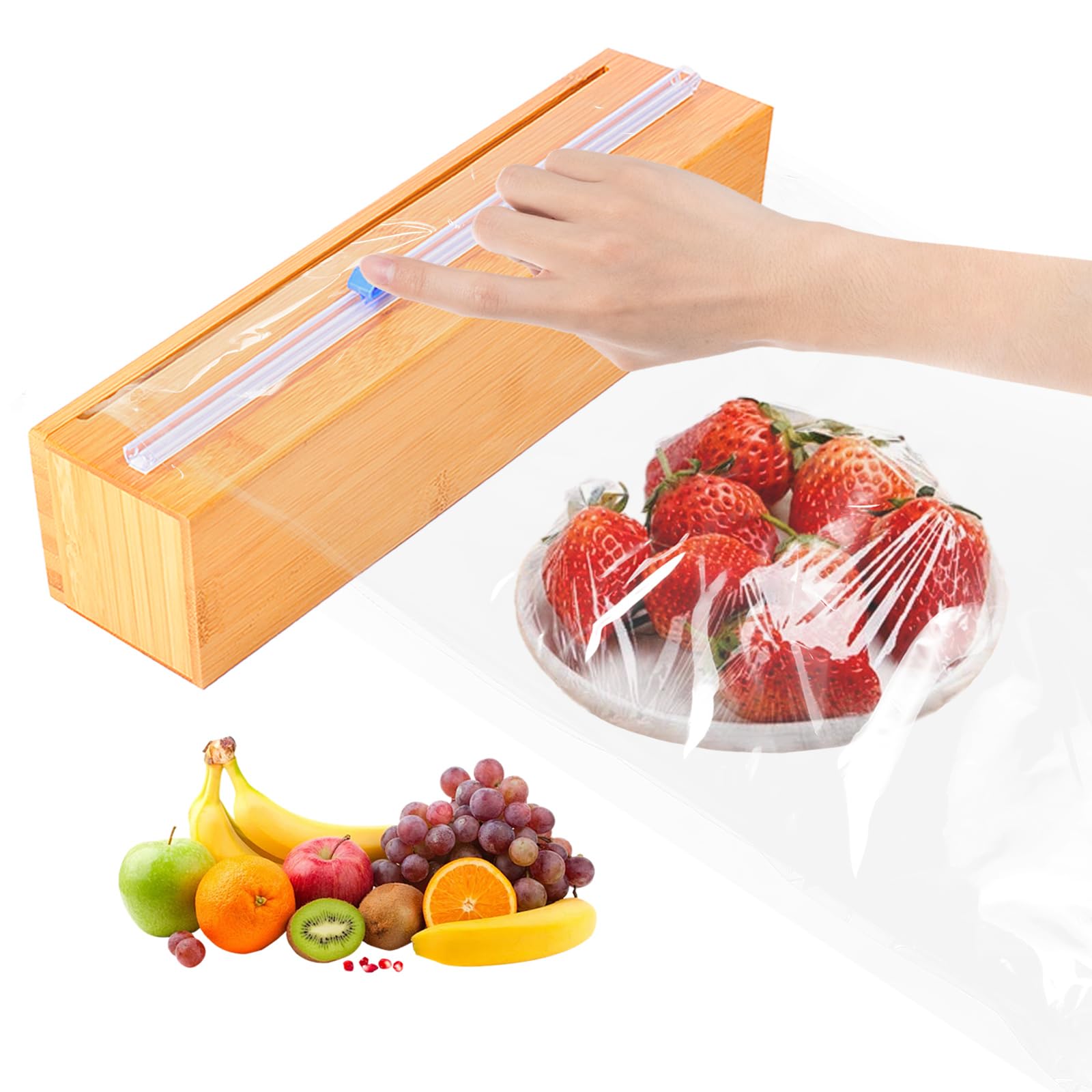 Photo 1 of Plastic Wrap Dispenser with Cutter for Aluminum Foil, Plastic Wrap and Wax Paper, Fits 13" Roll?Plus?