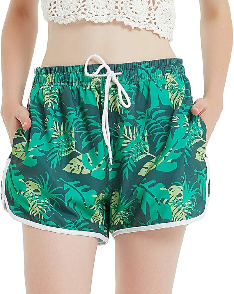 サーフパンツ レディース 海水パンツ 水陸両用 海パン ボートショーツ 女性 水着 ショートパンツ ストレッチ 短パン 速乾 通気 オーバーウェア 通販 Amazon