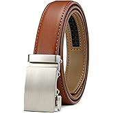 CHAOREN Leather Boys Belt, Dress Kids Belt with Ratchet Buckle Width 1", Adjustable for Formal Wear and School Uniforms
