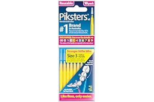 Piksters Interdental Brushes, Size 3, Yellow Handle