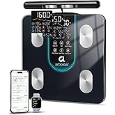 arboleaf Smart Scale for Body Weight, 8-Electrode Dual-Frequency BIA Bathroom Scale with 7-in-1 Display for BMI Body Fat Muscle Mass, Segmental Full Body Composition Analyzer, 50+ Metrics in App