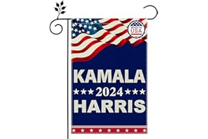 TGOOD Kamala Harris 2024 Garden Flags12 x 18 Inch Double-Sided Foldable Garden Flag with USA Flag Signs, Kamala Harris for President Election Indoor Outdoor Yard Decoration Harris 2024 Garden Party Supplies