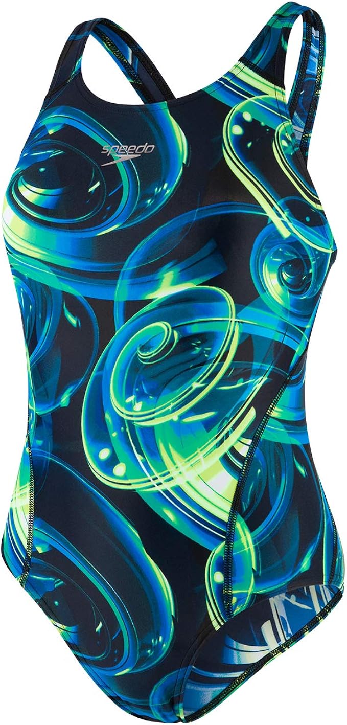Speedo Women's Vortexstrobe Allover Racerback Swimsuit Amazon.co.uk