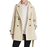 Orolay Women's Hooded Trench Coat Mid-Length Double Breasted Outerwear | Lightweight, Water-Resistant, Removable Belt, Deep Pockets, Adjustable Cuffs, Easy Layering, Work &amp; Travel, Spring Fall
