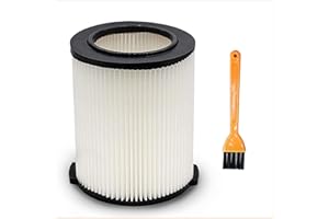 BRENSTEN Replacement VF4000 Cartridge Filter for Ridgid 72947 Wet/Dry 5-20 Gallons and Larger 6 to 9 Gallons Husky Vacuum Cleaners WD0671 WD5500 RV2400A RV2600B WD09450 WD06700, 1-Pack