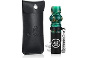 MY YIMI HOOKAH Yimi Hookah® Mouthpiece Luxury Resuable Resin Shisha Mouth Tips with Lanyard PU Bag (Green)…