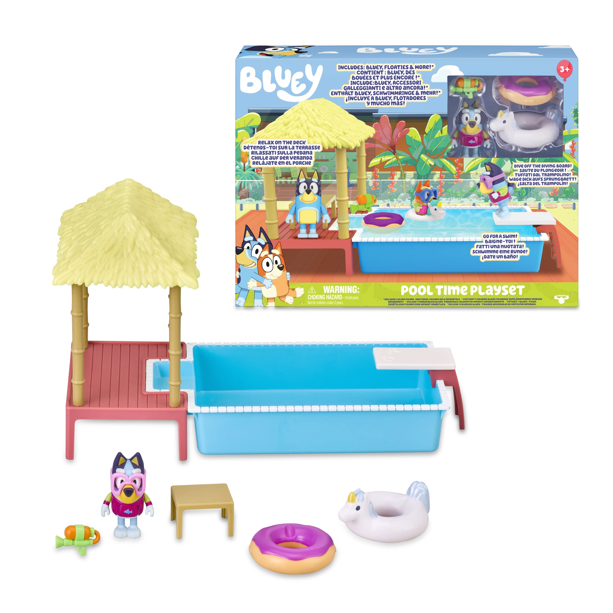 Bluey BLY22000 Pool Playset, Multicoloured, One Size