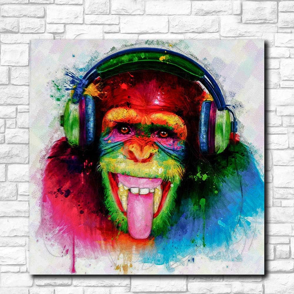 LKLKK Art Monkey Painting Wall Art Picture Painting Printed On Canvas
