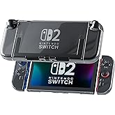 RHOTALL Clear Case for Nintendo Switch 2 2025, Dockable Protective PC Shell Case, Slim Design Transparent Controller Cover with Detachable joycon Compatible with New Nintendo Switch 2 7.9 Inch