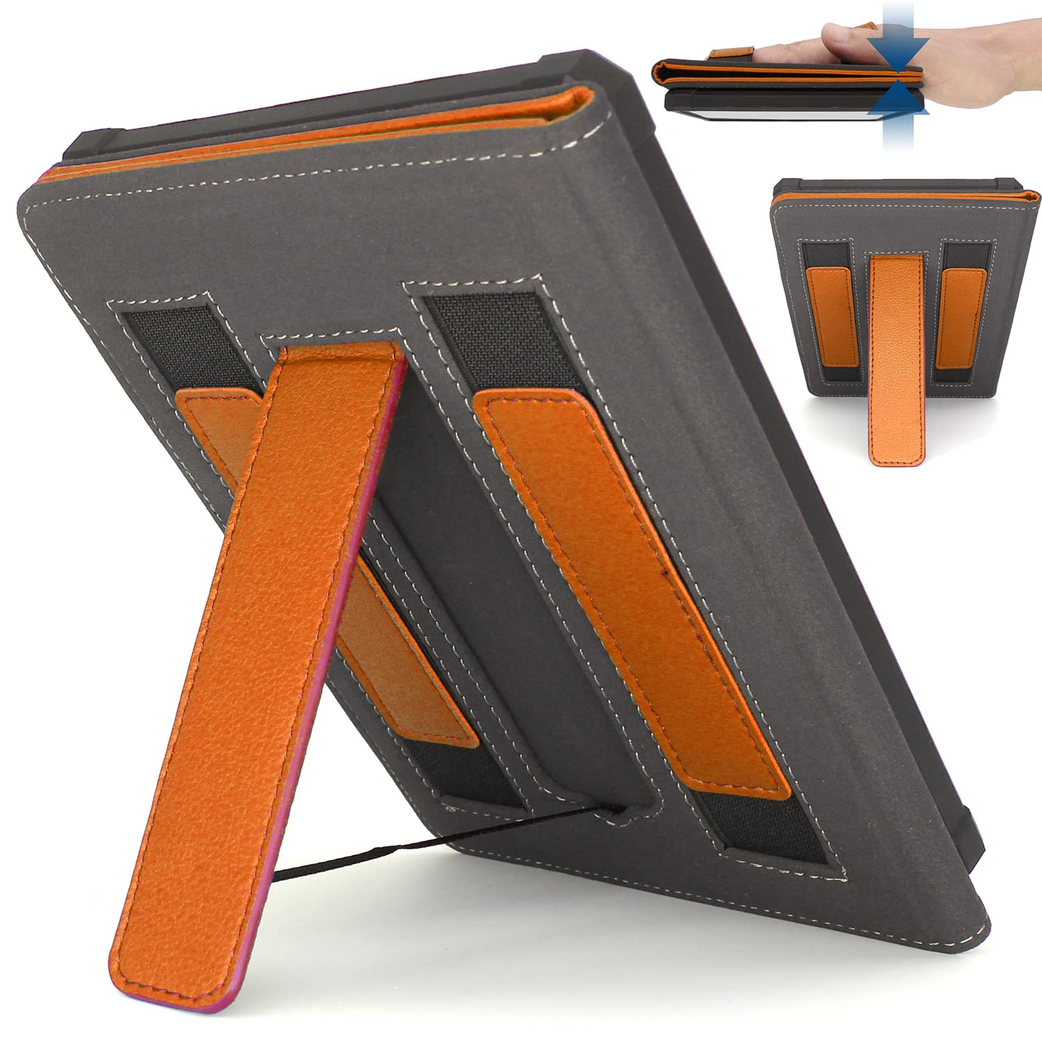 Case for Kindle Paperwhite 2021 Release 6.8" 11th Generation PU Leather Cover H02 - Persimmon