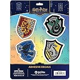Harry Potter Four Houses of Hogwarts Adhesive Vinyl Decals - Magical Set Harry Potter Stickers for Car or Laptop, 1 Pack (4 Count)
